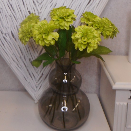 Zinnia Lime Green 46cm Artificial Flowers